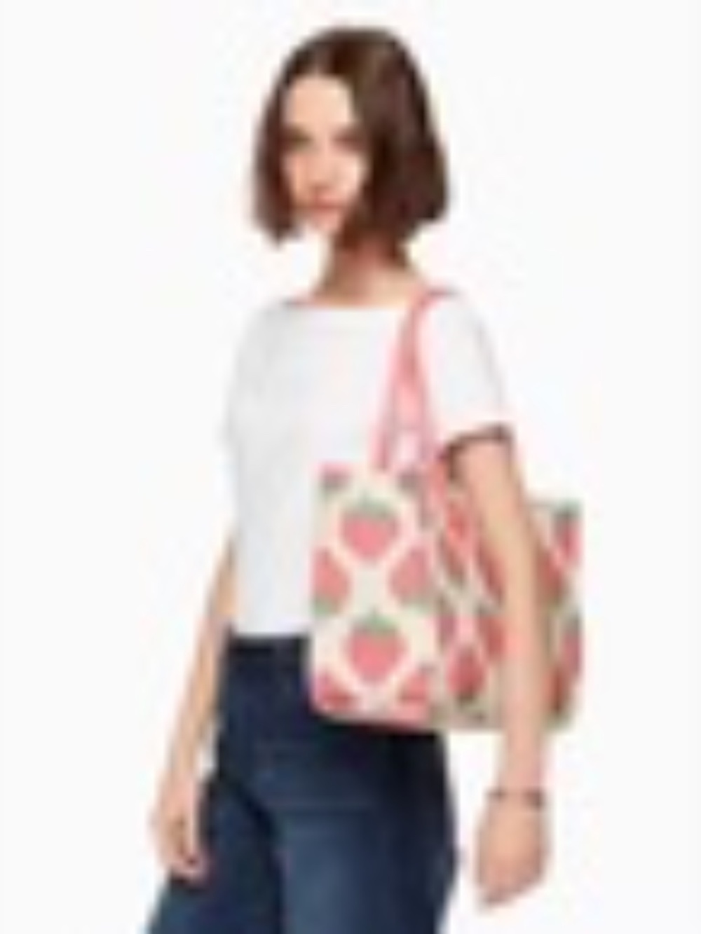 NWT Kate Spade Strawberry Canvas MEGA SAM tote - Picture 3 of 8